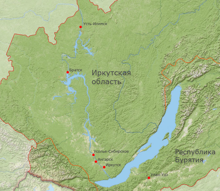 Иркутская область и республика Бурятия